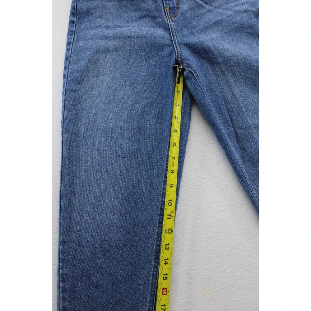 Women's High Rise Tapered Jeans Size 5 Blue Denim Mom Jeans High Waist